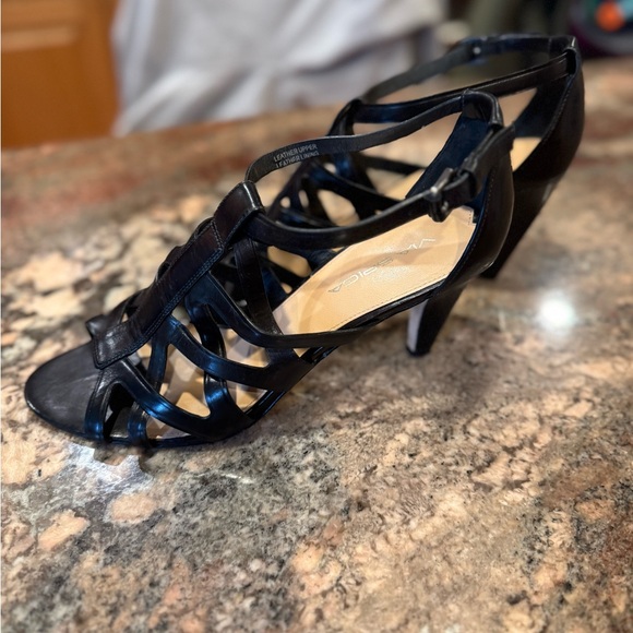 Via Spiga Shoes - Via Spiga Black Strappy Heels. Open Toe Leather/Italy